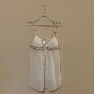 Linea Donatella Sheer White Teddy